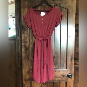 Henley t-shirt midi dress